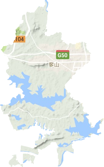 奓山街道地形圖
