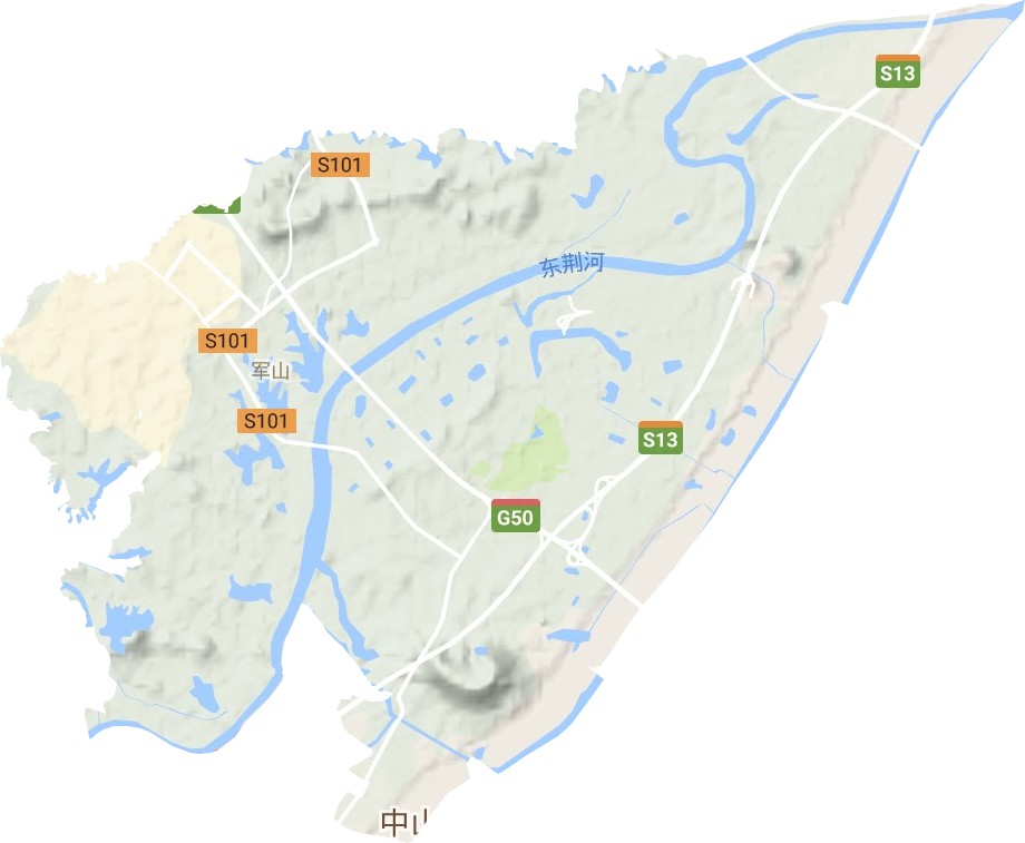 軍山街道地形圖