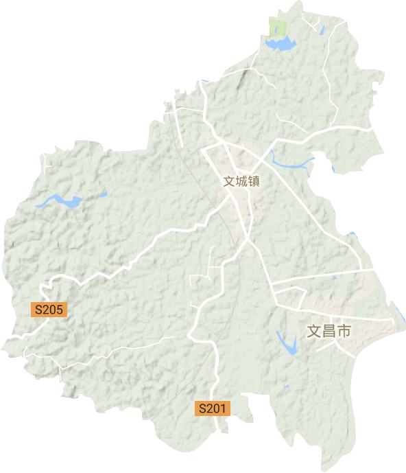 文城鎮地形圖