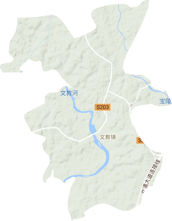文教鎮(zhèn)地形圖