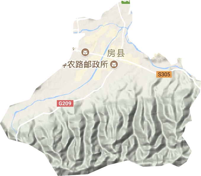 城關鎮地形圖