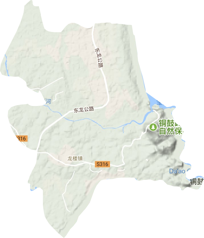 龍樓鎮(zhèn)地形圖