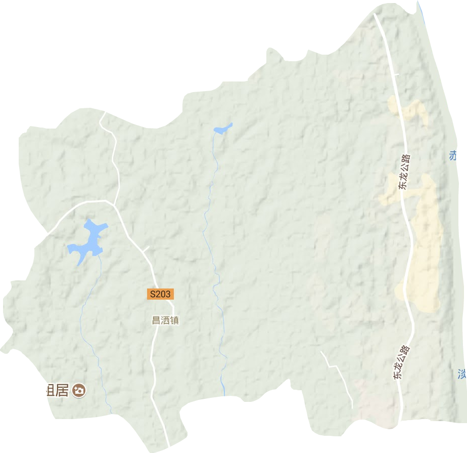 昌灑鎮(zhèn)地形圖