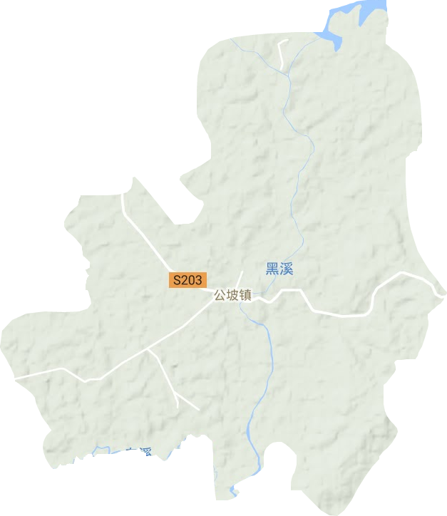 公坡鎮地形圖
