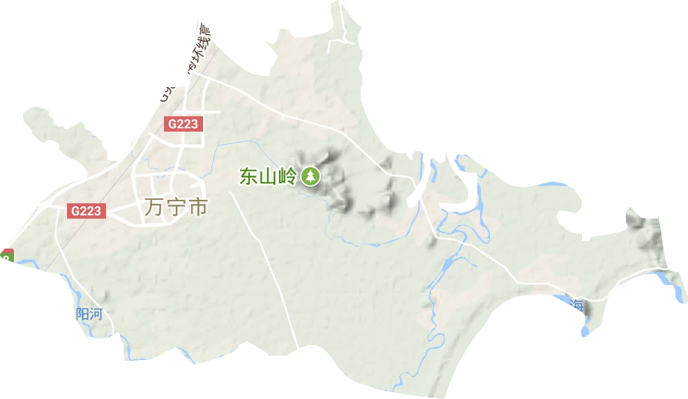 萬城鎮地形圖
