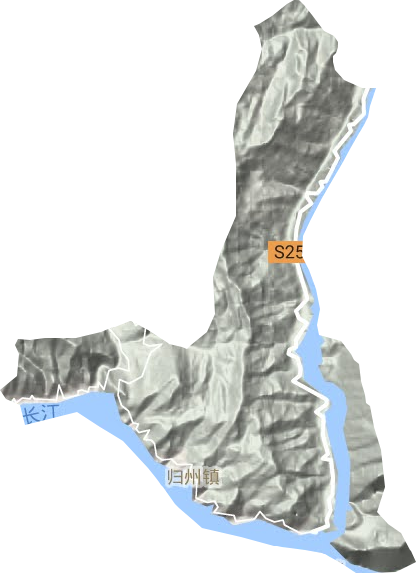 歸州鎮地形圖