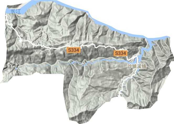 沙鎮溪鎮地形圖