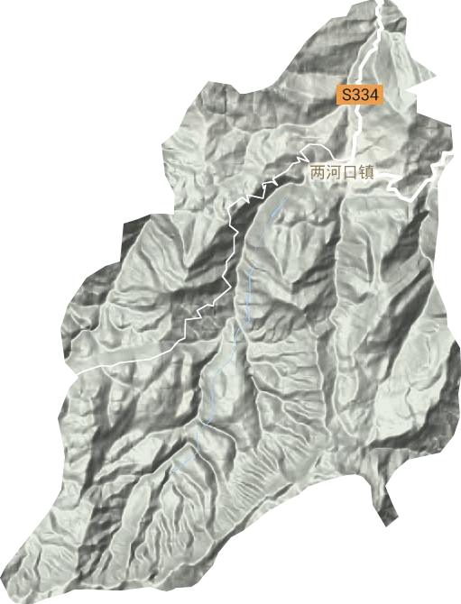 兩河口鎮(zhèn)地形圖