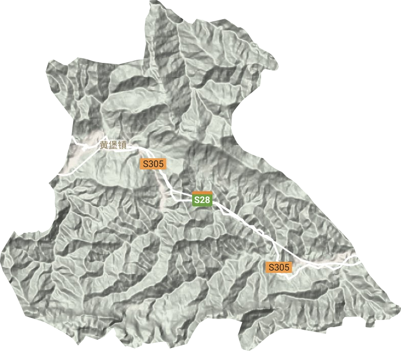黃堡鎮(zhèn)地形圖