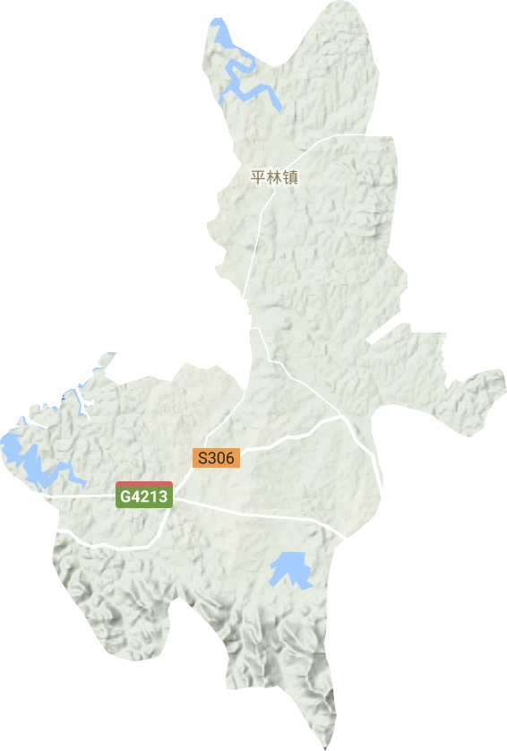 平林鎮(zhèn)地形圖