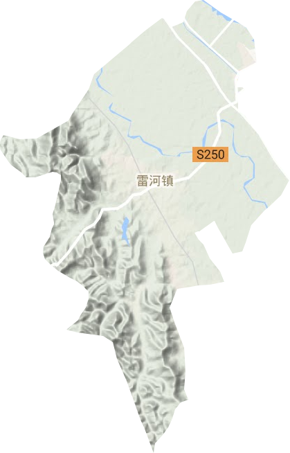 雷河鎮地形圖