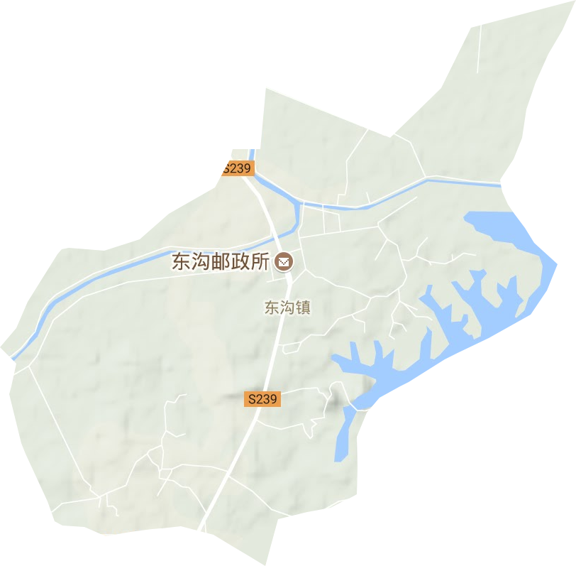 東溝鎮(zhèn)地形圖