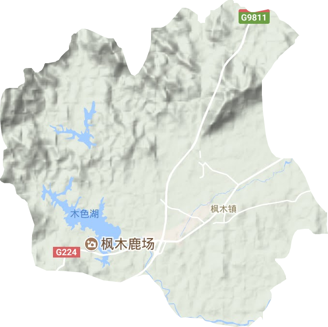 楓木鎮地形圖