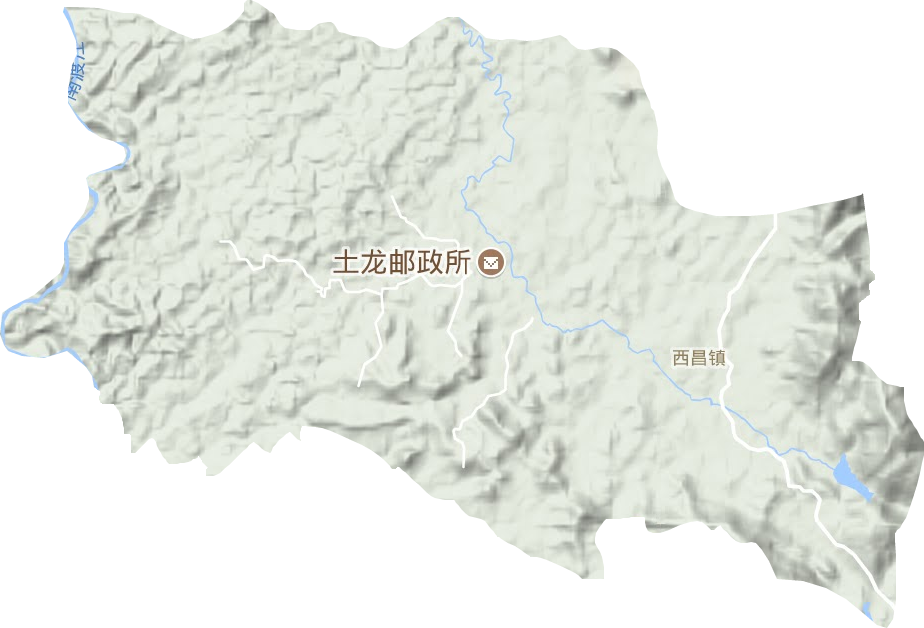 西昌鎮(zhèn)地形圖