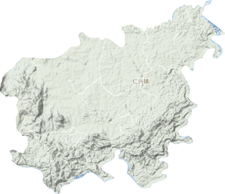 仁興鎮地形圖