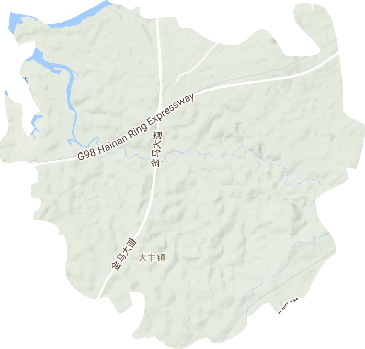 大豐鎮(zhèn)地形圖