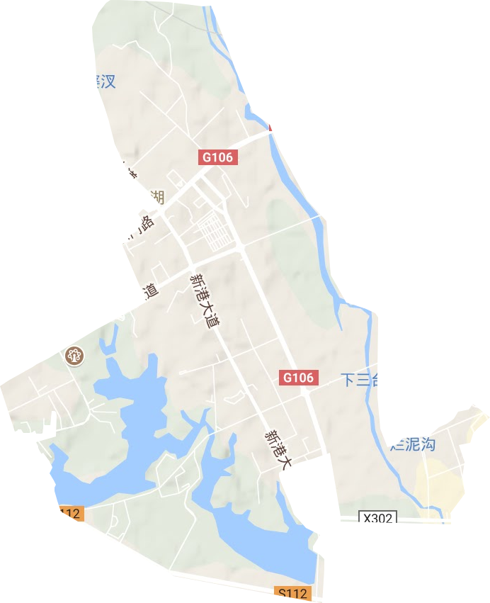 黃岡經濟開發區地形圖