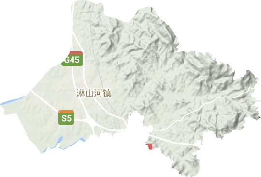 淋山河鎮地形圖