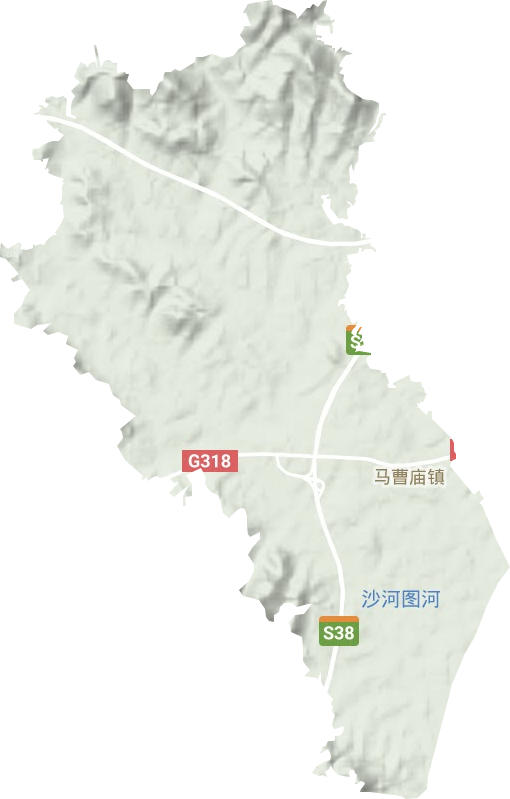 馬曹廟鎮地形圖
