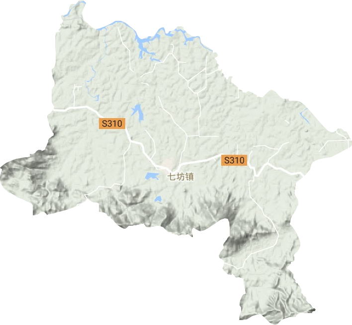 七坊鎮地形圖