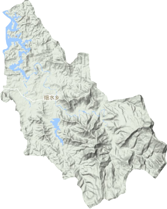 細水鄉地形圖