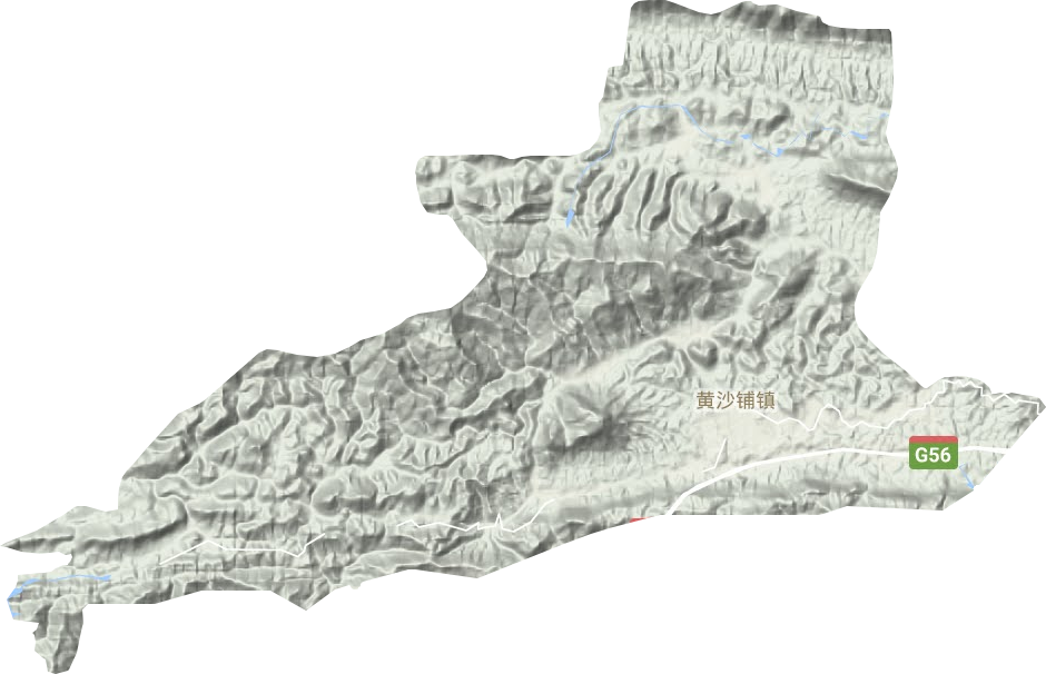 黃沙鋪鎮地形圖