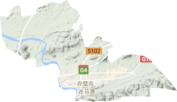 赤馬港街道地形圖