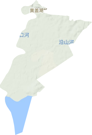 黃蓋湖鎮地形圖