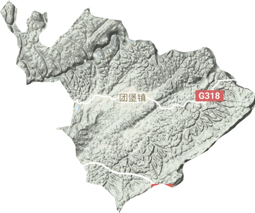 團堡鎮地形圖
