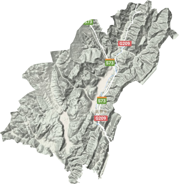高羅鄉(xiāng)地形圖