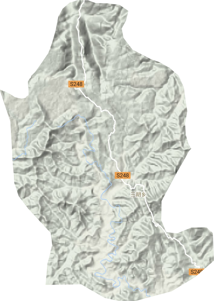 三胡鄉(xiāng)地形圖