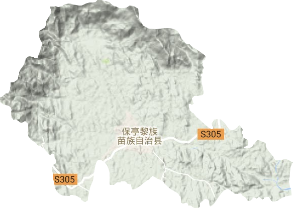 保城鎮(zhèn)地形圖