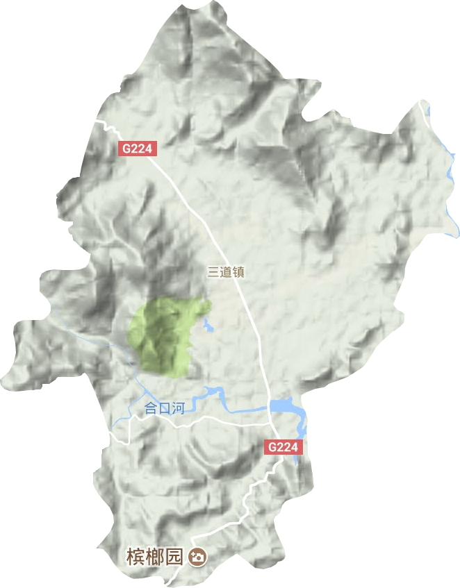 三道鎮(zhèn)地形圖