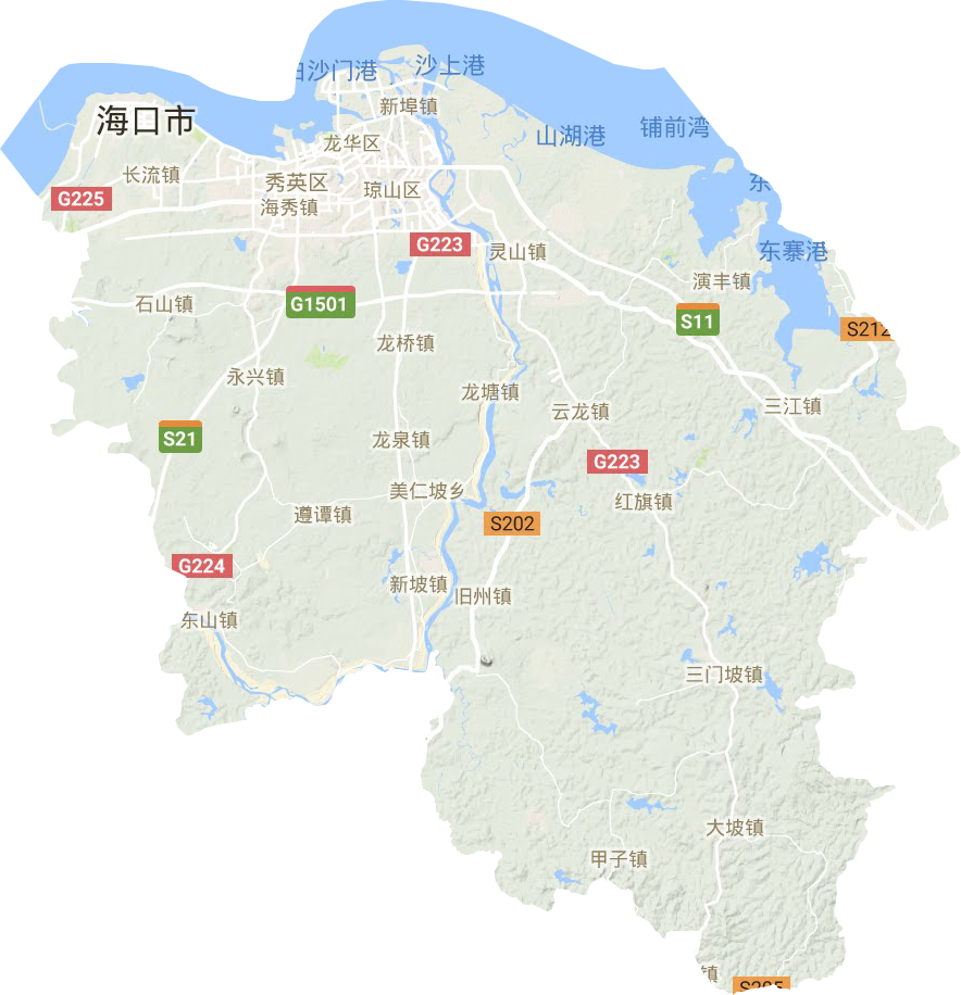 海口市地形圖