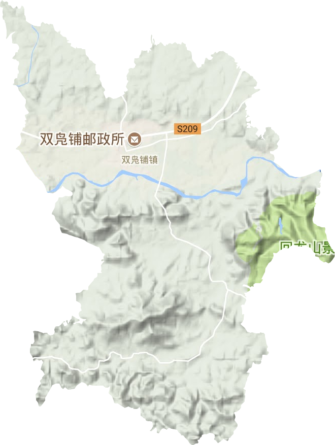 雙鳧鋪鎮地形圖