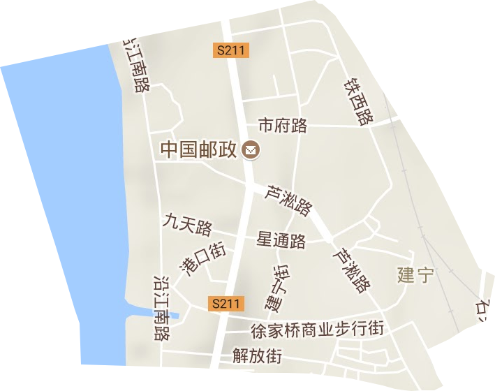 建寧街道地形圖