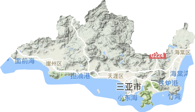 三亞市地形圖