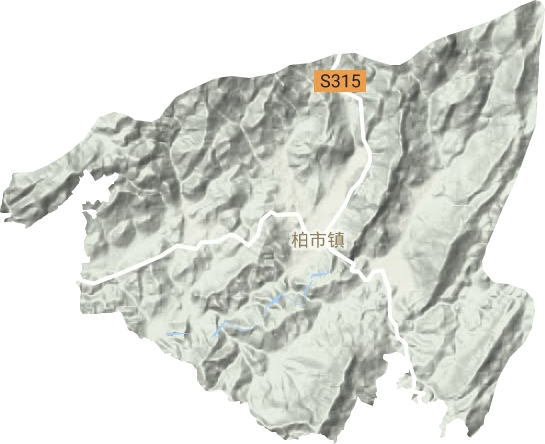 柏市鎮地形圖