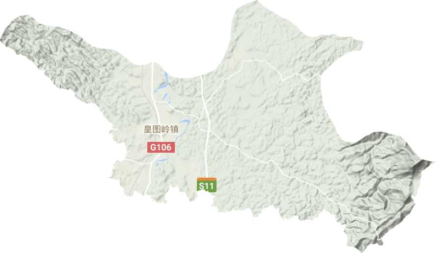 皇圖嶺鎮地形圖