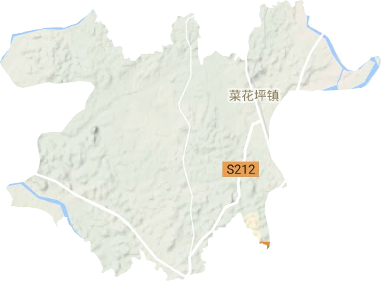 菜花坪鎮地形圖