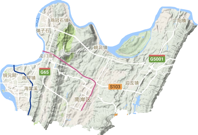 南岸區地形圖