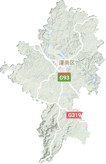 潼南區(qū)地形圖