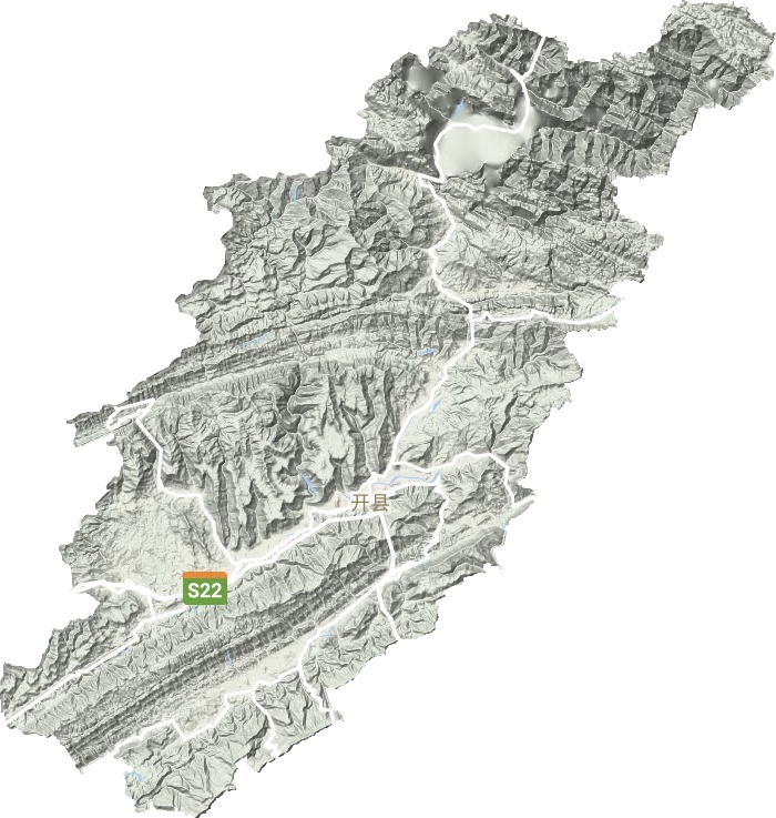 開州區(qū)地形圖