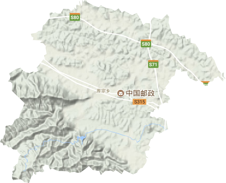 庫(kù)宗橋鎮(zhèn)地形圖