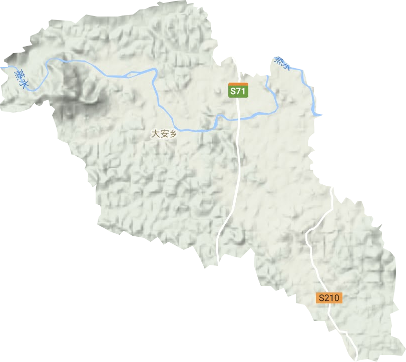 大安鄉(xiāng)地形圖