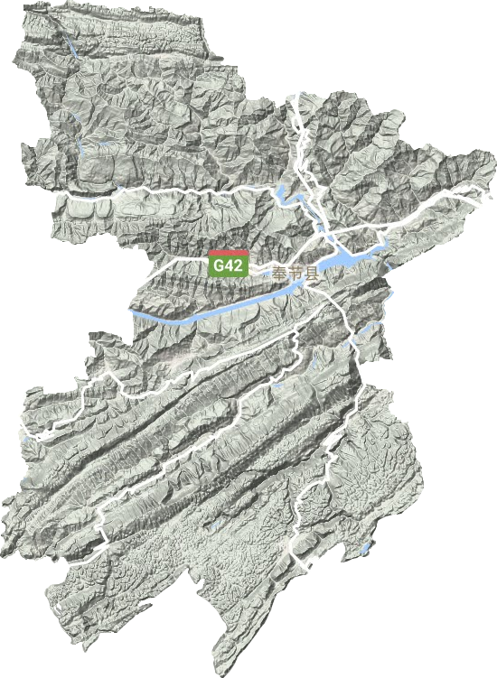 奉節縣地形圖