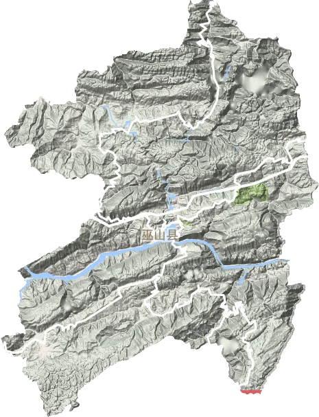 巫山縣地形圖