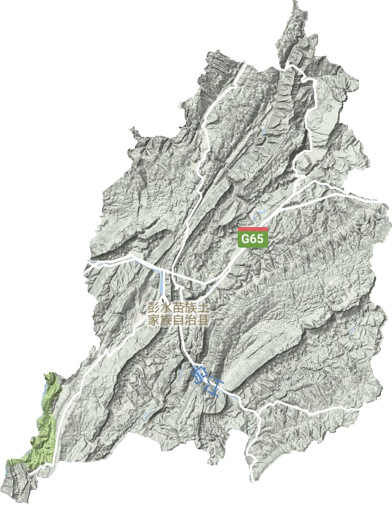 彭水苗族土家族自治縣地形圖
