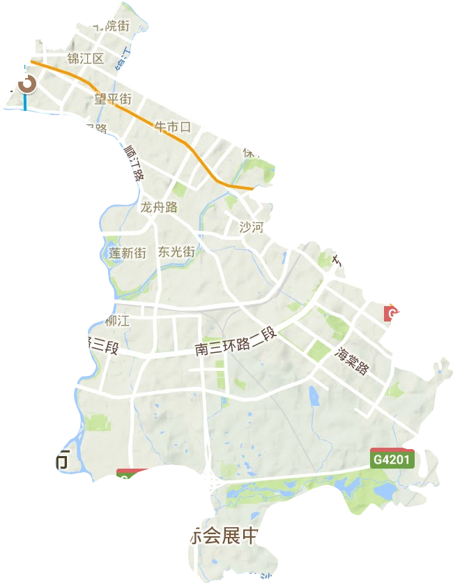 錦江區地形圖