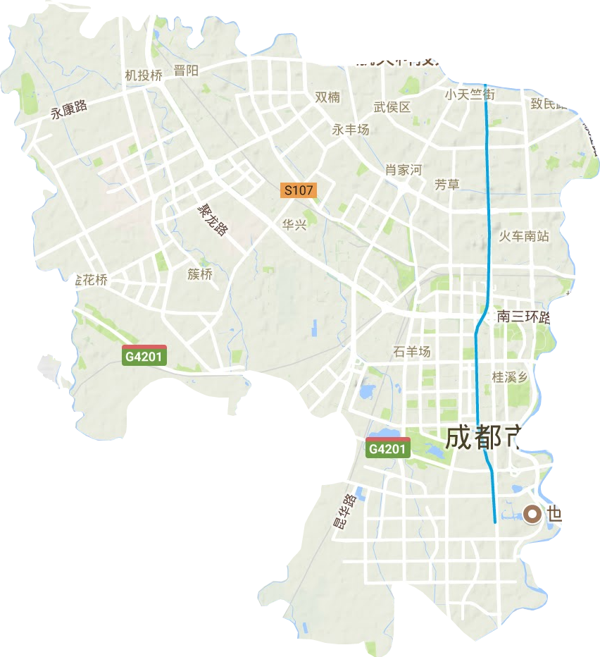武侯區(qū)地形圖